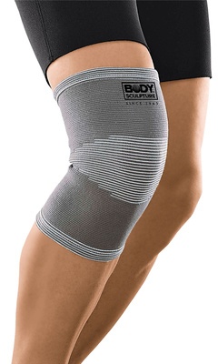 Knie Bandage elastisch, grau (Grösse: L/XL)